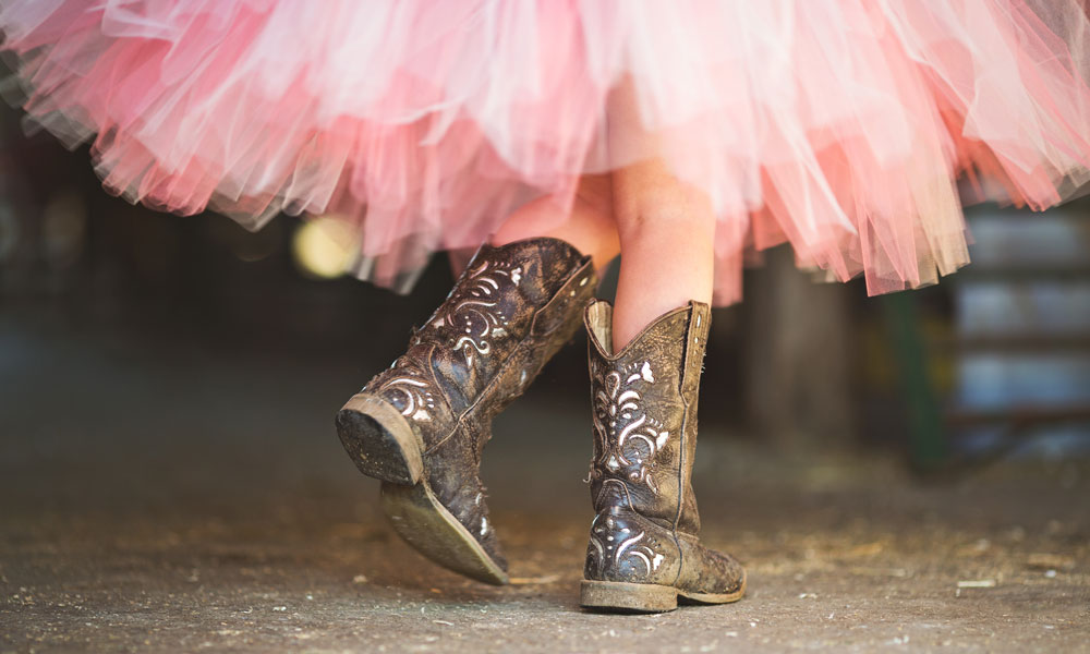 Girl with boots